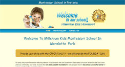 Desktop Screenshot of millenium-kids-montessori.co.za